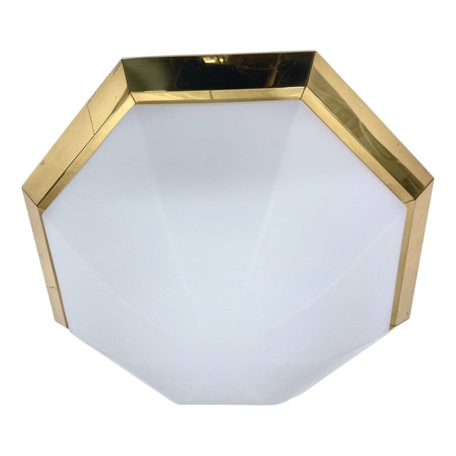 Octagonal Ceiling Lamp from Glashütte Limburg, 1970s For Sale