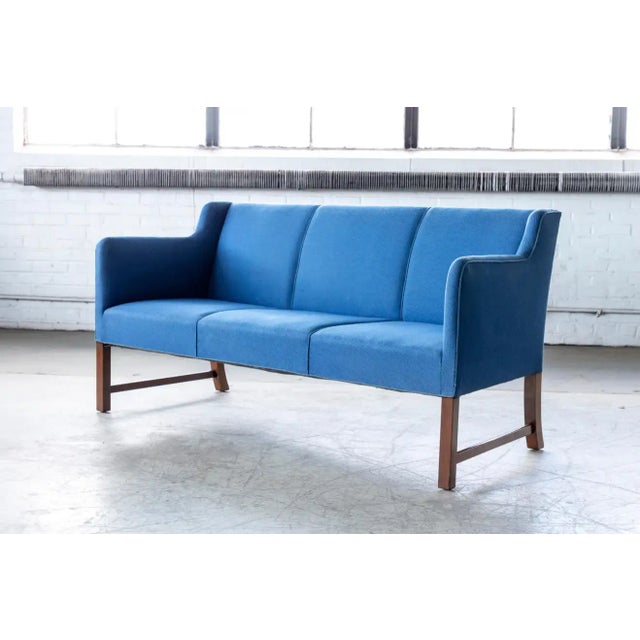 Danish 1940's Settee Similar to Ole Wanscher For Sale - Image 9 of 13