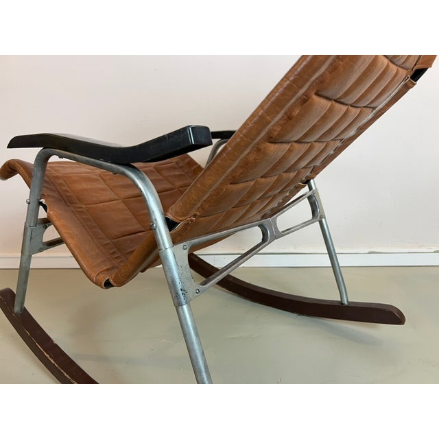 Brown Rocking Chair by Takeshi Nii, Japan, 1950s For Sale - Image 8 of 11