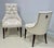 Pair of Thomas Pheasant for Baker Side Chairs in Designer Linen & Rubelli For Sale - Image 9 of 11