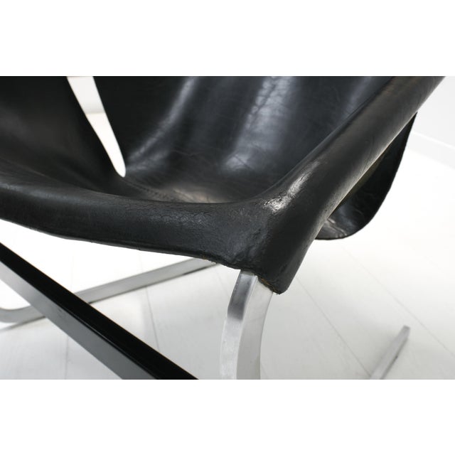 First Edition Leather F444 Cantilever Lounge Chair by Pierre Paulin for Artifort, 1960s For Sale - Image 15 of 18