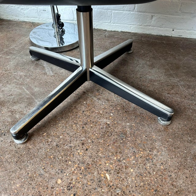 Metal Charles Pollock for Knoll Blue Executive Swivel Chairs - a Pair For Sale - Image 7 of 13