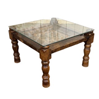 Indian Teak Side Table, 1970s For Sale