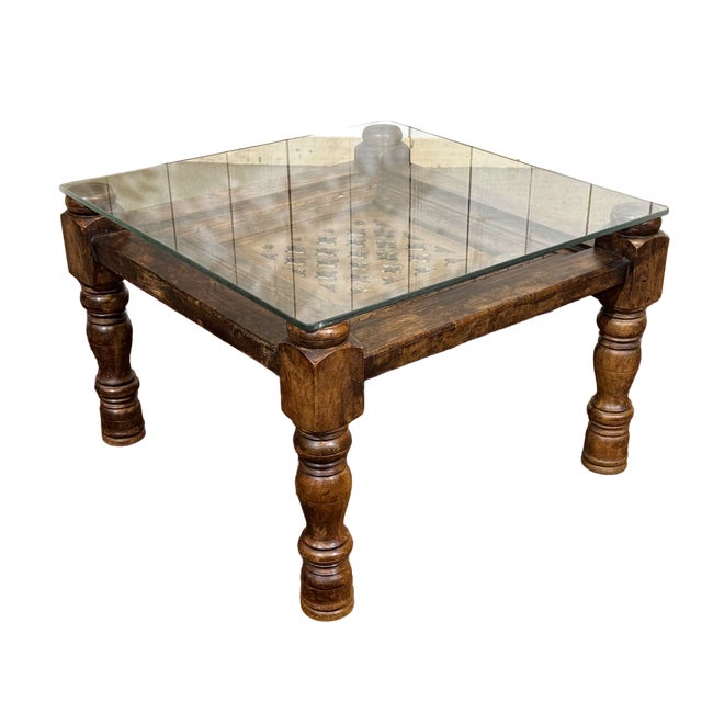 Indian Teak Side Table, 1970s For Sale