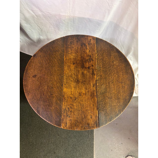 Diminutive Jacobean Style Oak Gateleg Table, Late 19th Century For Sale In Philadelphia - Image 6 of 11