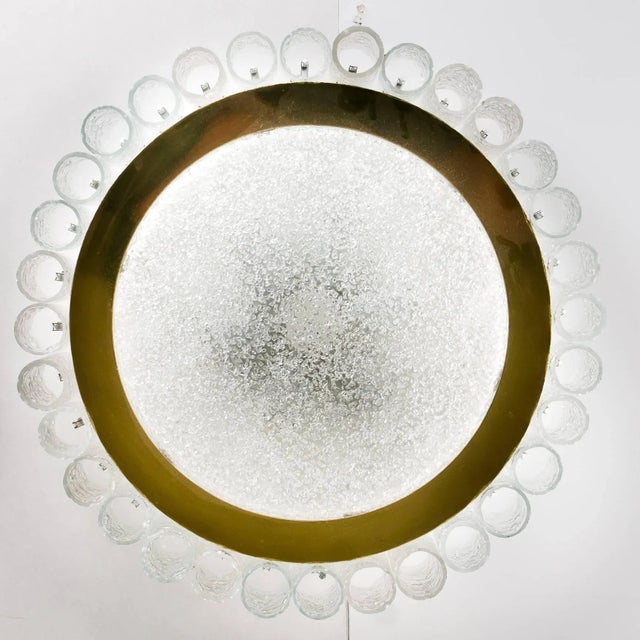 Glass and Brass Light Fixtures from Doria, Germany, 1960s, Set of 6 For Sale - Image 9 of 18