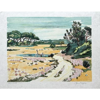 Yves Brayer, Landscape of Provence, Original Lithograph For Sale