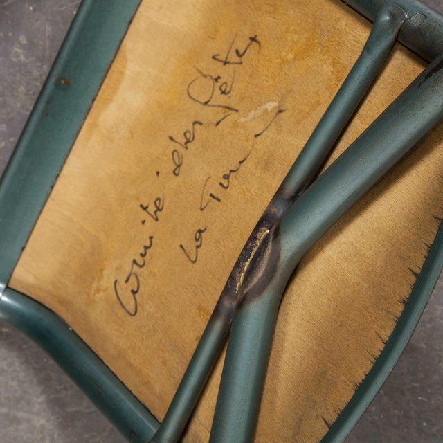 Vintage French Stacking Dining Chairs from Mullca, 1950s, Set of 4 For Sale - Image 4 of 5