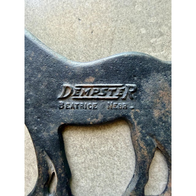 American Antique Dempster Cast Iron Bobtail Horse Windmill Weight Beatrice Nebraska For Sale - Image 3 of 14