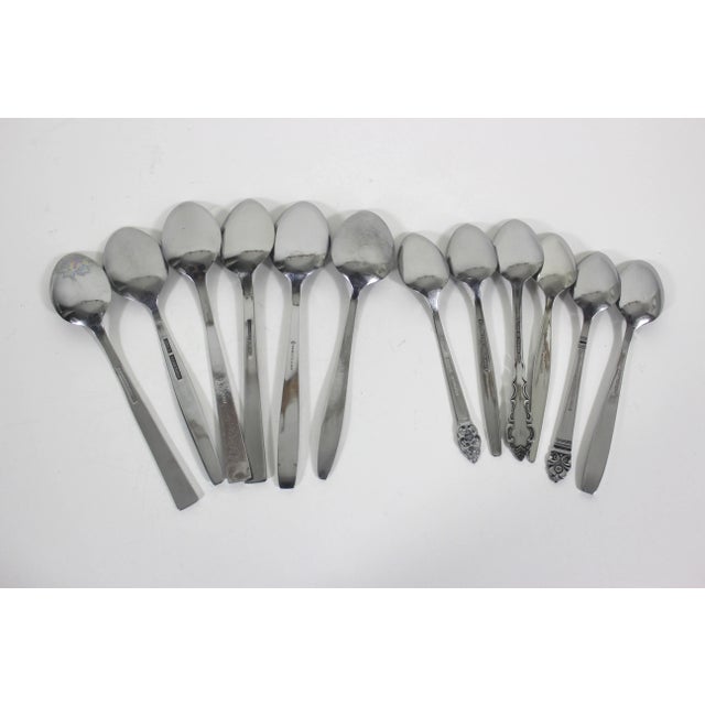 Metal Curated Mismatched MCM 5 Piece Place Setting for 6 Stainless Steel Flatware Set- 30 Pieces For Sale - Image 7 of 10