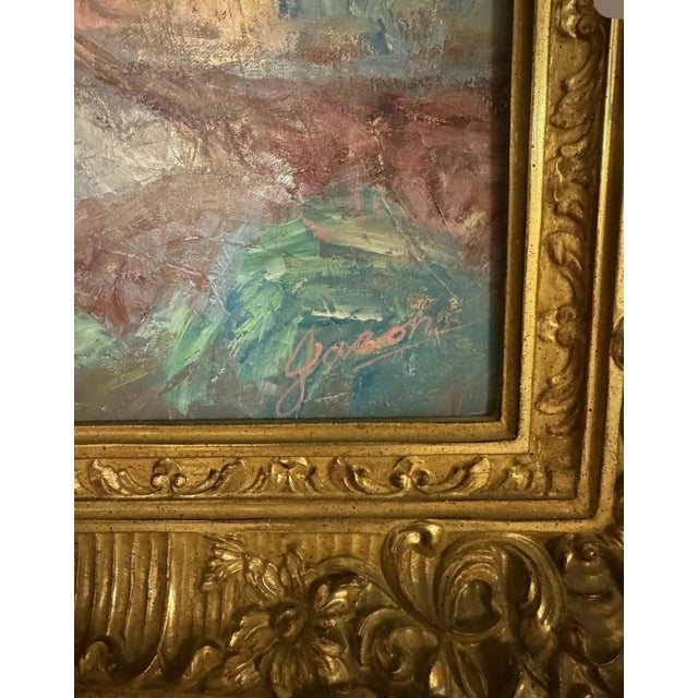 1980s Jason He, Impressions of Venice, Framed Seascape, Palette Oil on Canvas For Sale - Image 5 of 7