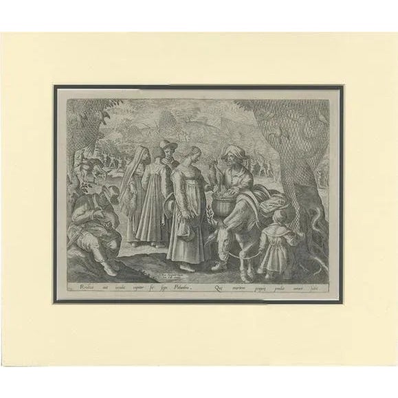 Catching Doves in Renaissance Europe, 1615, Paper For Sale - Image 5 of 5