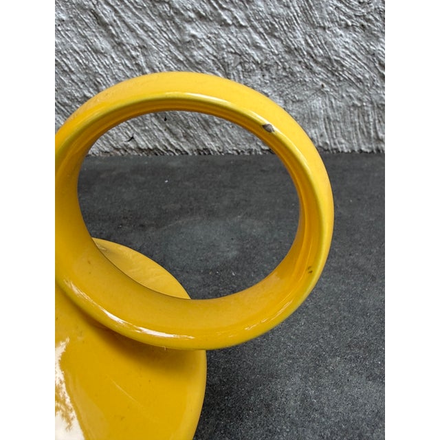 Yellow 1960s Pompeo Pianezzola Zanolli & Sebellin Italy Teapot Ceramic Yellow Postmodern For Sale - Image 8 of 9