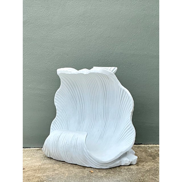 Vintage White Clam Shell Table Pedestals - Pair For Sale - Image 11 of 15