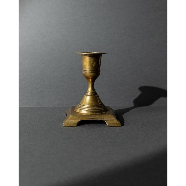 Vintage Brass Candleholders, 1940s, Set of 3 For Sale - Image 9 of 11