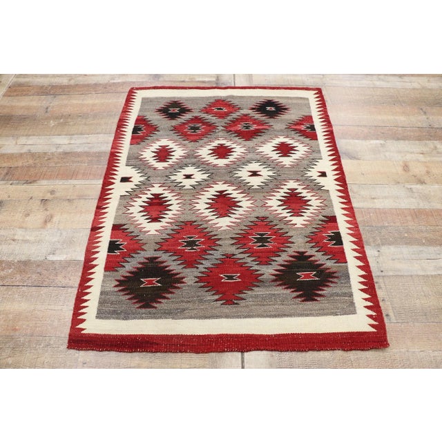 Textile Vintage Eye Dazzler Navajo-Style Kilim Rug - 03'02 X 04'04 For Sale - Image 7 of 9