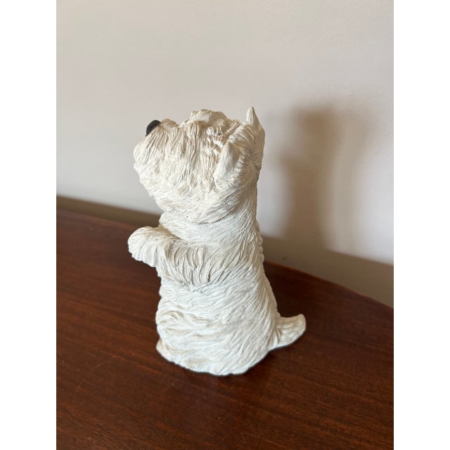 This adorable West Highland Terrier is a mid century sandicast and would like to go home with you!