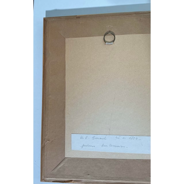 Early 19th Century Antique h.e. Bernard “Le Colporteur” 1834 Pencil Drawing, Framed French Figure Study For Sale - Image 5 of 9