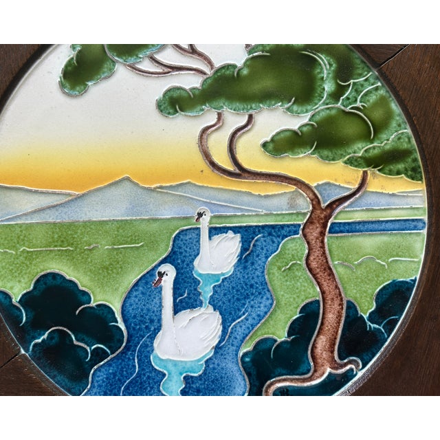 Art Nouveau Antique Art Nouveau Carl Luber for Schwarz German Tile Table For Sale - Image 3 of 7
