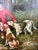 Bone English Sporting Style Oil Painting, Huntsman & Hounds, Ornate Gilt Frame 1980's For Sale - Image 7 of 14