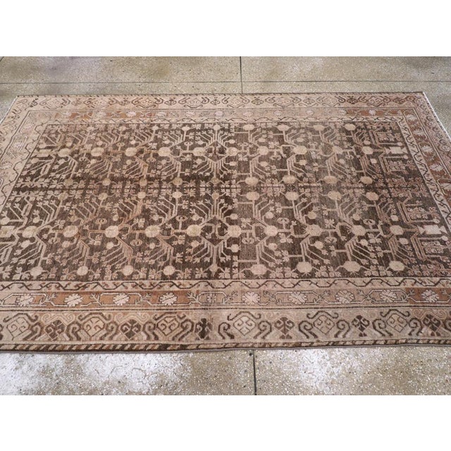 Textile Doris Leslie Blau Vintage Khotan Floral Soft Beige Rug East Turkestan For Sale - Image 7 of 10
