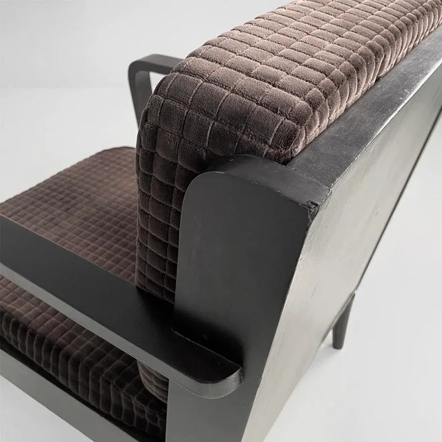 Mid-Century Modern Italian Chairs in Velvet, 1940s, Set of 2 For Sale - Image 10 of 18