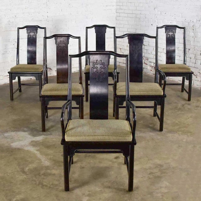 Late 20th Century Chin Hua Dining Chairs 4 Side & 2 Armchairs by Raymond K. Sobota for Century Furniture - Set of 6 For Sale - Image 12 of 12