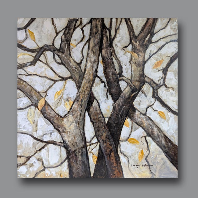 Mid Sized Twisted Branches Acrylic on Canvas Painting From Kanayo Ede Art Studio Atlanta. Stretched Gallery wrap. 1.25...