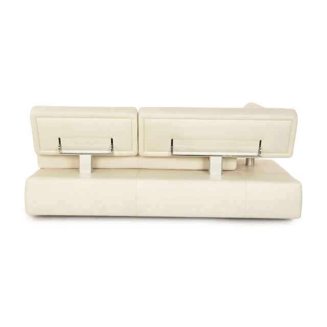 Animal Skin Square Up Leather Two-Seater Sofa from FSM For Sale - Image 7 of 9