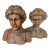 Pair Large Hand Carved Wood Figureheads, Italy For Sale