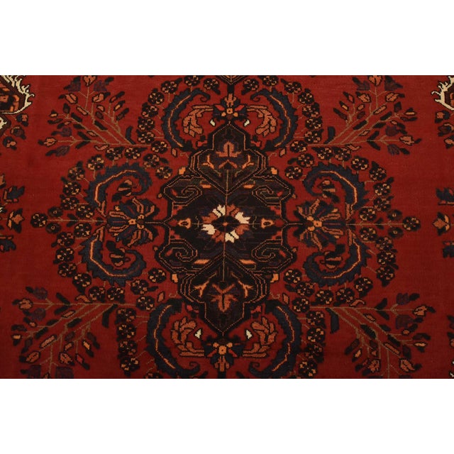 Baloch Rug 7’4” X 10’2” Red Wool Vintage Traditional Hand-Knotted Carpet For Sale In Philadelphia - Image 6 of 14
