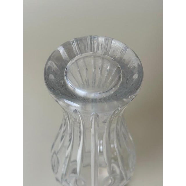 Large Art Deco German Hand-Cut Crystal Thistle Vase, 1920s For Sale - Image 4 of 15