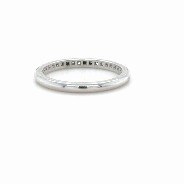 Tiffany & Co. Soleste 0.17 CTTW Diamond Band, Platinum, Size 6 For Sale - Image 9 of 10
