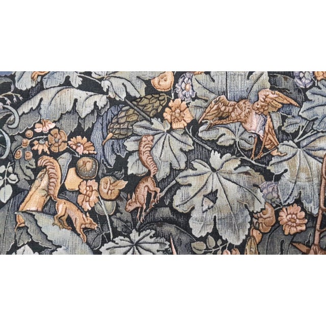 Textile Feuilles De Choux Audenarde Style Tapestry With Deer For Sale - Image 7 of 9