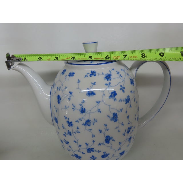 Arzberg Porcelain Blue Flowers Coffee Pot and Lid 4668b For Sale - Image 14 of 15