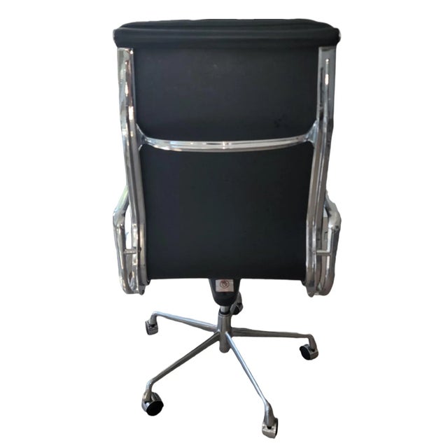 1980s 1980s Chrome and Leather Desk Chairs - a Pair For Sale - Image 5 of 8