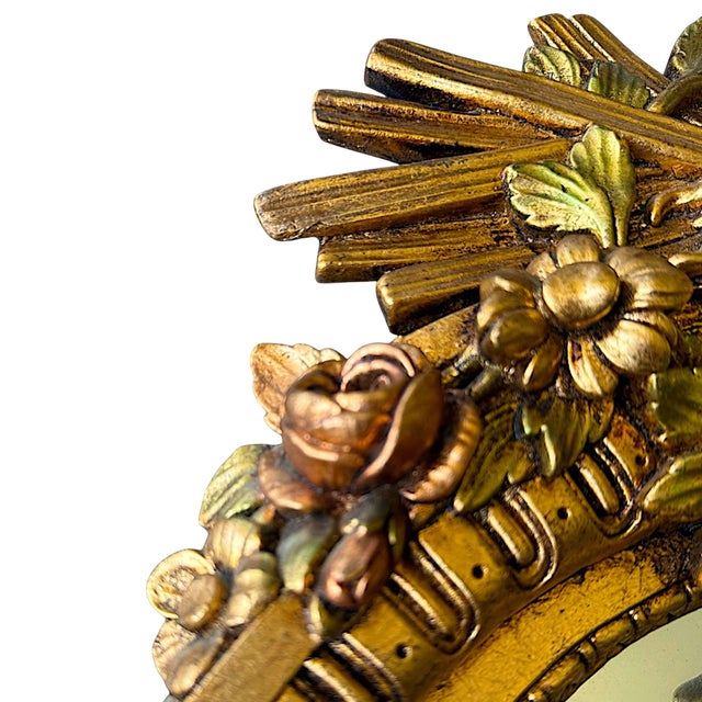 1970s Vintage Vincenzo Fancelli Louis XIV Style Gilt Mirror for Franklin Mint For Sale - Image 5 of 8