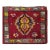 Early 20th Century Turkish Oushak Hand-Knotted Area Rug, , Red & Yellow, 2' x 2' For Sale