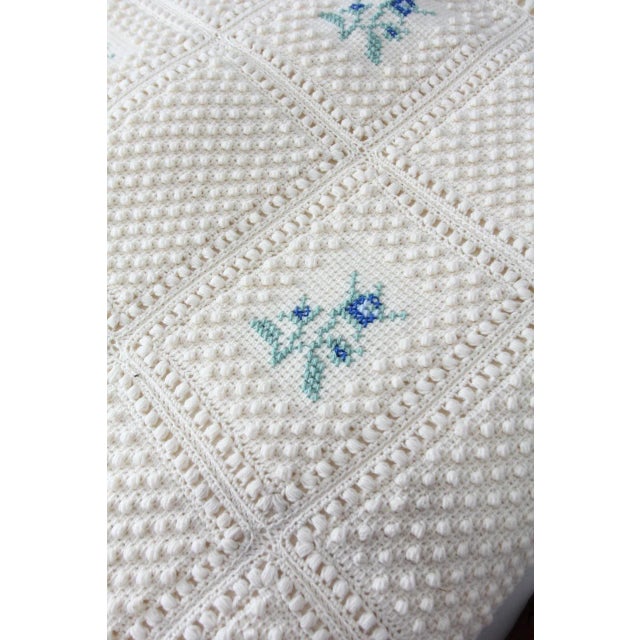 Vintage Knit Blanket For Sale - Image 10 of 12
