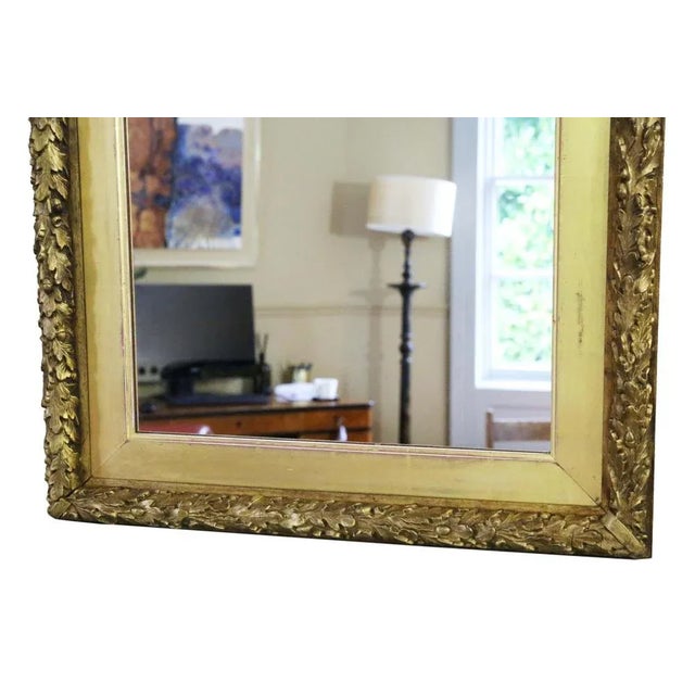 Large Antique Gilt Overmantle Wall Mirror For Sale - Image 3 of 5