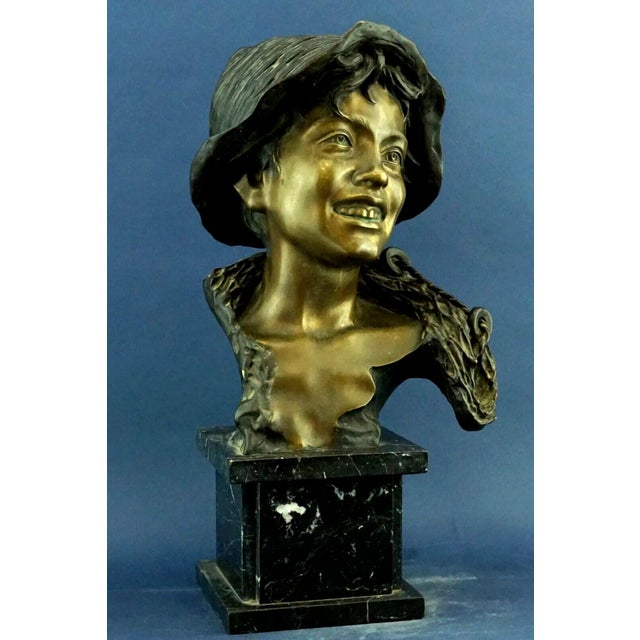 Bronze Bust Sculpture of a Young Fisherman by Vincenzo Cinque, Italy For Sale - Image 8 of 18