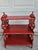 Red and White Antiqued Etagere Side Table For Sale - Image 4 of 10