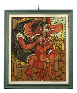Joseph Migneco, Figurative Scene, Oil on Canvas