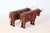 Mid-Century Folk Art Hand-Carved Wooden Bull Sculptures For Sale - Image 12 of 16