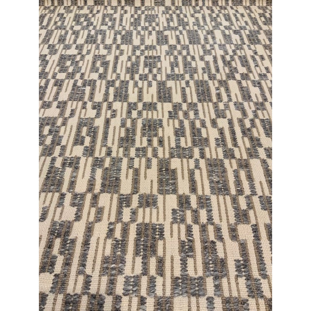 Gray and Khaki Abstract Geometric Raised Woven Designer Fabric - 3 Yards For Sale - Image 4 of 4