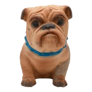 Vintage Bulldog Cement Sculpture Dog Mack Puppy Yard Art Concrete Statue