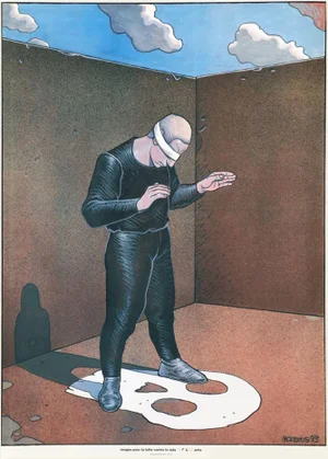 1993 Jean Giraud Moebius Facing Death (AIDS) Poster
