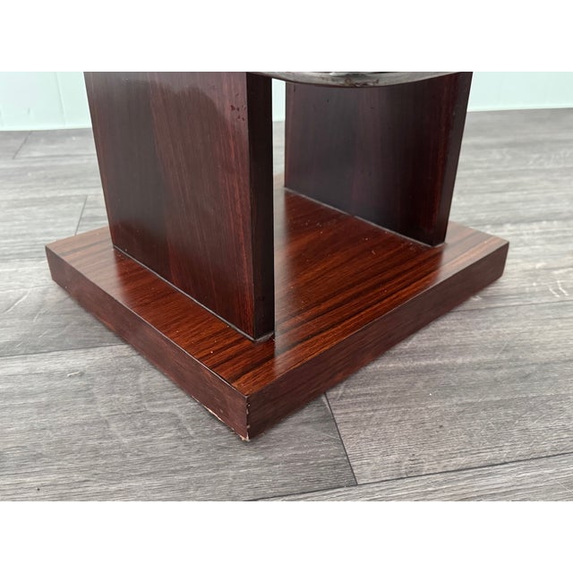 Vintage Italian Wooden Bar Stool with Padded Seat, 1970s For Sale - Image 14 of 15