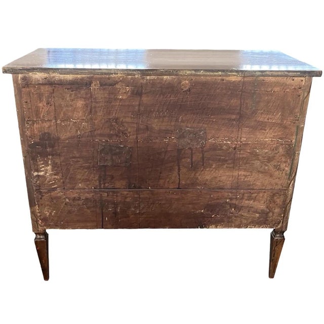 18th Century Italian Neoclassical Walnut Dresser / Chest of Drawers For Sale - Image 6 of 12