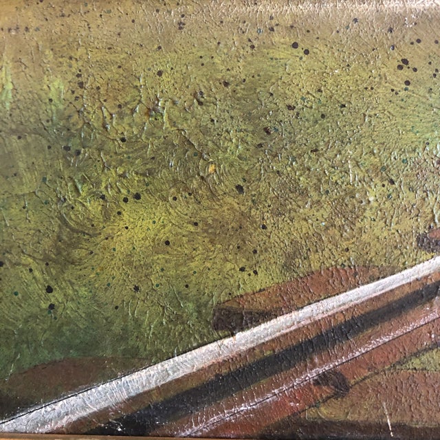 1930s Regional Landscape Painting of the Skull Valley Train Station For Sale - Image 5 of 7